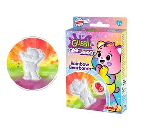 GLIBBI Bears Rainbow Badebombe Magischer Badezusatz für Kinder ab 3 Jahren Sprudelnde Badekugel mit Regenbogen-Effekt & Erdbeer-Aroma