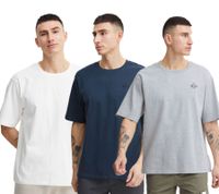 klassisches 11 PROJECT PROlie Herren T-Shirt mit Rundhals Shirt 20715932ME Grau, Weiß oder Blau