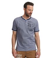 klassisches FQ1924 FQIikay Herren T-Shirt mit Rundhals Shirt 21900187-ME Blau oder Braun