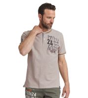 klassisches FQ1924 FQIikay Herren T-Shirt mit Rundhals Shirt 21900187-ME Blau oder Braun