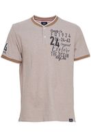 klassisches FQ1924 FQIikay Herren T-Shirt mit Rundhals Shirt 21900187-ME Blau oder Braun