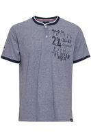 klassisches FQ1924 FQIikay Herren T-Shirt mit Rundhals Shirt 21900187-ME Blau oder Braun