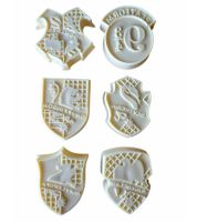 Harry Potter Cookie Cutter Set of 6 with 6 Different Designs, Fondant Cutters, Fan Item, Beige