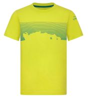 Aston Martin Formula 1 Car Graphic F1 Kids Short Sleeve T-Shirt Sustainable Sports Shirt Made from Organic Cotton 701228852 001 Yellow
