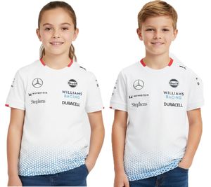 T-shirt enfant manches courtes PUMA x Williams F1 Racing Team Formule 1 2024 avec logos des sponsors 701227475 002 Blanc