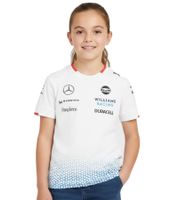 T-shirt enfant manches courtes PUMA x Williams F1 Racing Team Formule 1 2024 avec logos des sponsors 701227475 002 Blanc
