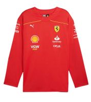 Sporty PUMA x Scuderia Ferrari F1 2024 Charles Leclerc Men's Long-Sleeve Shirt Canadian GP Ice Hockey Jersey 701227994 001 Red