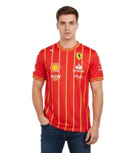 Extravagant PUMA X Scuderia Ferrari F1 2024 Men's Football Shirt, Canadian GP Jersey 701227995 002 Red