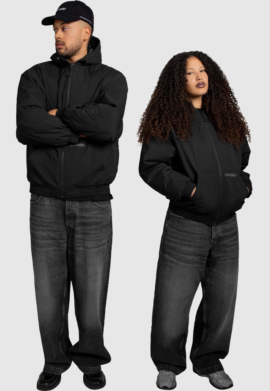 Homeboy Unisex Jeans Baumwolle Schwarz