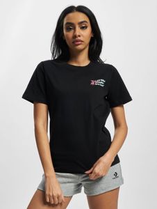 sporty Converse women's T-shirt with cotton, black
