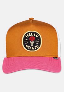 lässige Djinns Unisex Cap mit Baumwolle Pink/Weiß/Orange