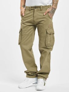 Jean confortable pour homme Alpha Industries en coton kaki avec poches