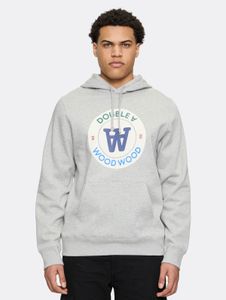 Sudadera cómoda con capucha para hombre de Wood Wood, de algodón, color gris.