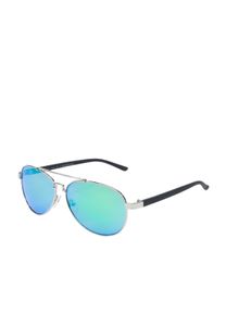 modische MSTRDS Unisex Sonnenbrille polarisiert Mirror-Look Silber/Grün