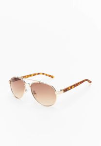 modische MSTRDS Unisex Sonnenbrille Mirror-Look Braun/Beige