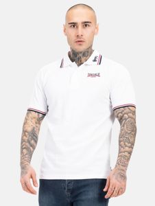 modernes Lonsdale London Herren Polo-Shirt mit Baumwolle Weiß