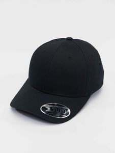 lässige Flexfit Unisex Cap Stretch gesteppt 269 g/m² mit Baumwolle Schwarz