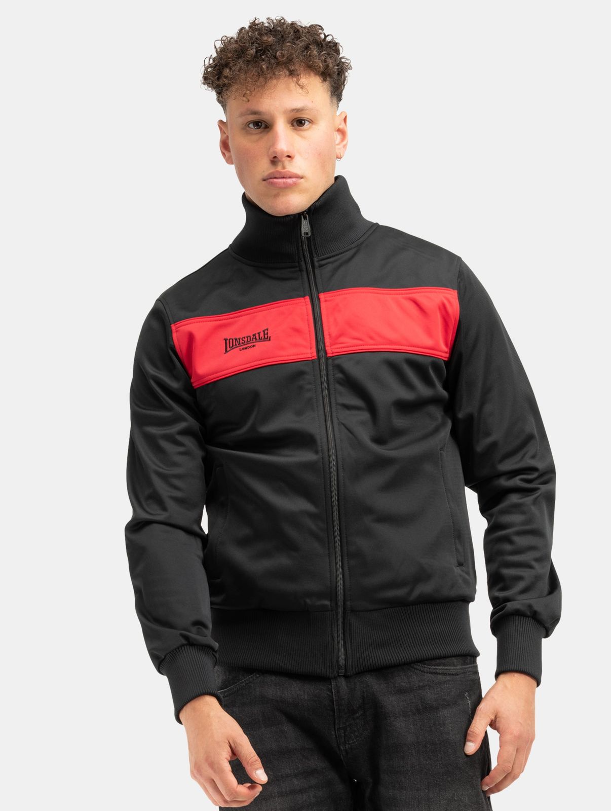 schlichte Lonsdale London Herren Jacke Schwarz