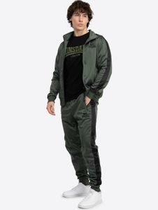 Pantalon décontracté pour homme Lonsdale London, vert olive/noir