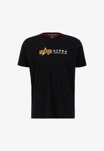 T-shirt sportiva da uomo Alpha Industries in cotone, nera