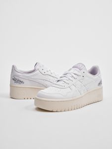 Baskets Asics pour femmes, blanches/beige, style sportif