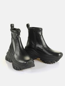 robuste Buffalo Damen Boots Schwarz