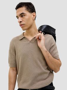 bequemes Jack & Jones Herren Polo-Shirt mit Baumwolle Beige