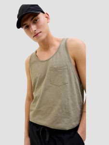 Casual Jack & Jones men's T-shirt with cotton, beige