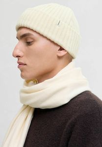 sportliche Jack & Jones Herren Cap mit Baumwolle Creme-Weiß