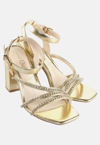 lässige Buffalo Damen Sandalen Gold