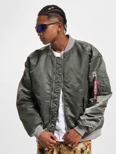 Functional Alpha Industries men's jacket with zippers and pockets, green