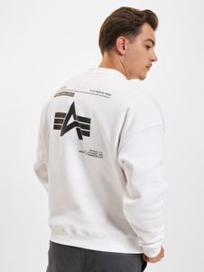 Soft Alpha Industries men's sweatshirt with cotton, white