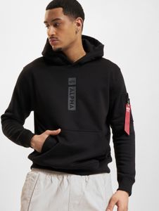 Casual Alpha Industries men's hoodie with cotton, black