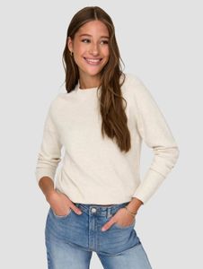 Felpa elasticizzata da donna Modern Only, color crema-bianco