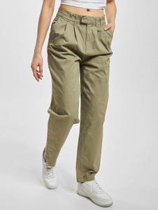 Jean stretch en coton vert pour femme, confortable et élégant
