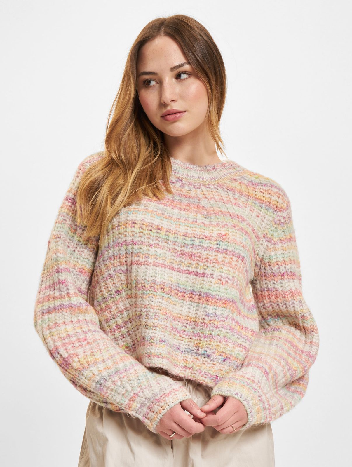 ONLY Damen Sweatshirt Beige/Bunt