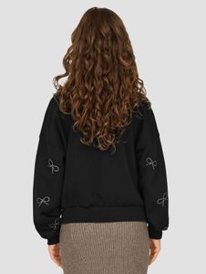 lässiges Only Damen Sweatshirt mit Baumwolle Schwarz