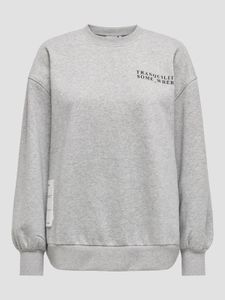 lässiges Only Damen Sweatshirt mit Baumwolle Grau