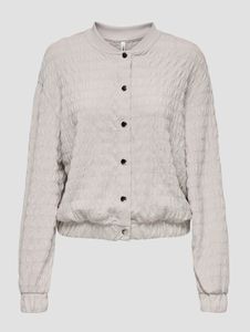 schlichte Only Damen Jacke Reißverschluss Taschen Grau
