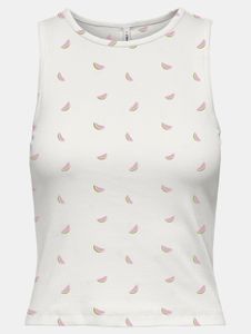 T-shirt sport Only pour femmes, en coton blanc