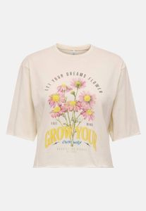 sporty Only women's T-shirt with cotton, beige