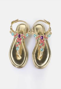 Sandalias ligeras de búfalo para mujer, color dorado.