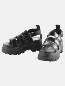 markante Buffalo Damen Boots Schwarz