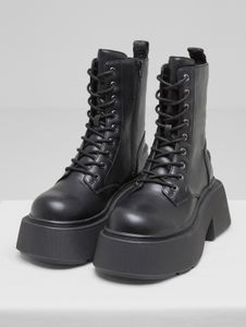 robuste Buffalo Damen Boots Schwarz