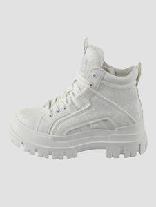 Bottes décontractées Buffalo pour femmes, en coton blanc