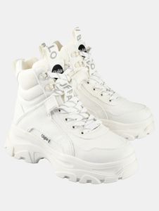 markante Buffalo Damen Boots mit Baumwolle Weiß
