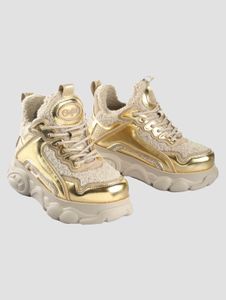 lässige Buffalo Damen Sneaker Gold