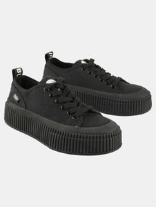 Eleganti sneakers da donna Buffalo con fodera in cotone, nere