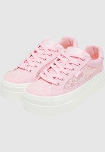 lässige Buffalo Damen Sneaker mit Baumwolle Rosa