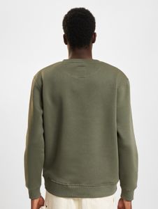 bequemes Alpha Industries Herren Sweatshirt mit Baumwolle Militär-Grün